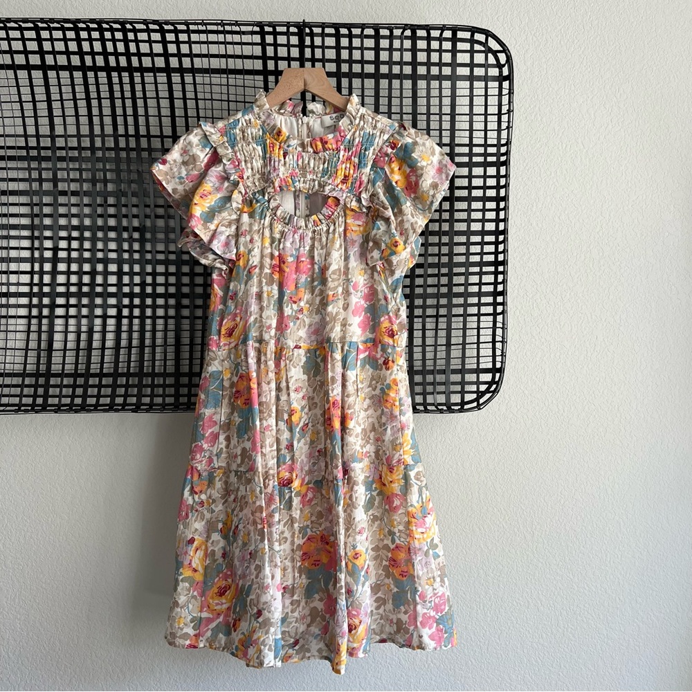 Sea New York Flutter Sleeve Cutout Dress NWT